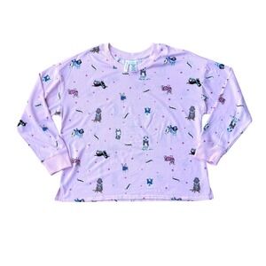 Joyspun Women's Sleep Loungewear Top Pink‎ w/Dogs Size XL Pajamas Coquette Cozy
